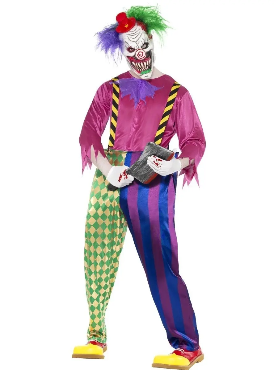 Kolourful Killer Clown Halloween Mens Costume