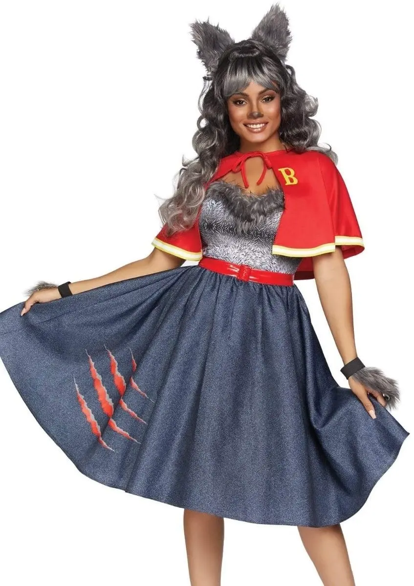 Womens Teens Wolf Dress Costume