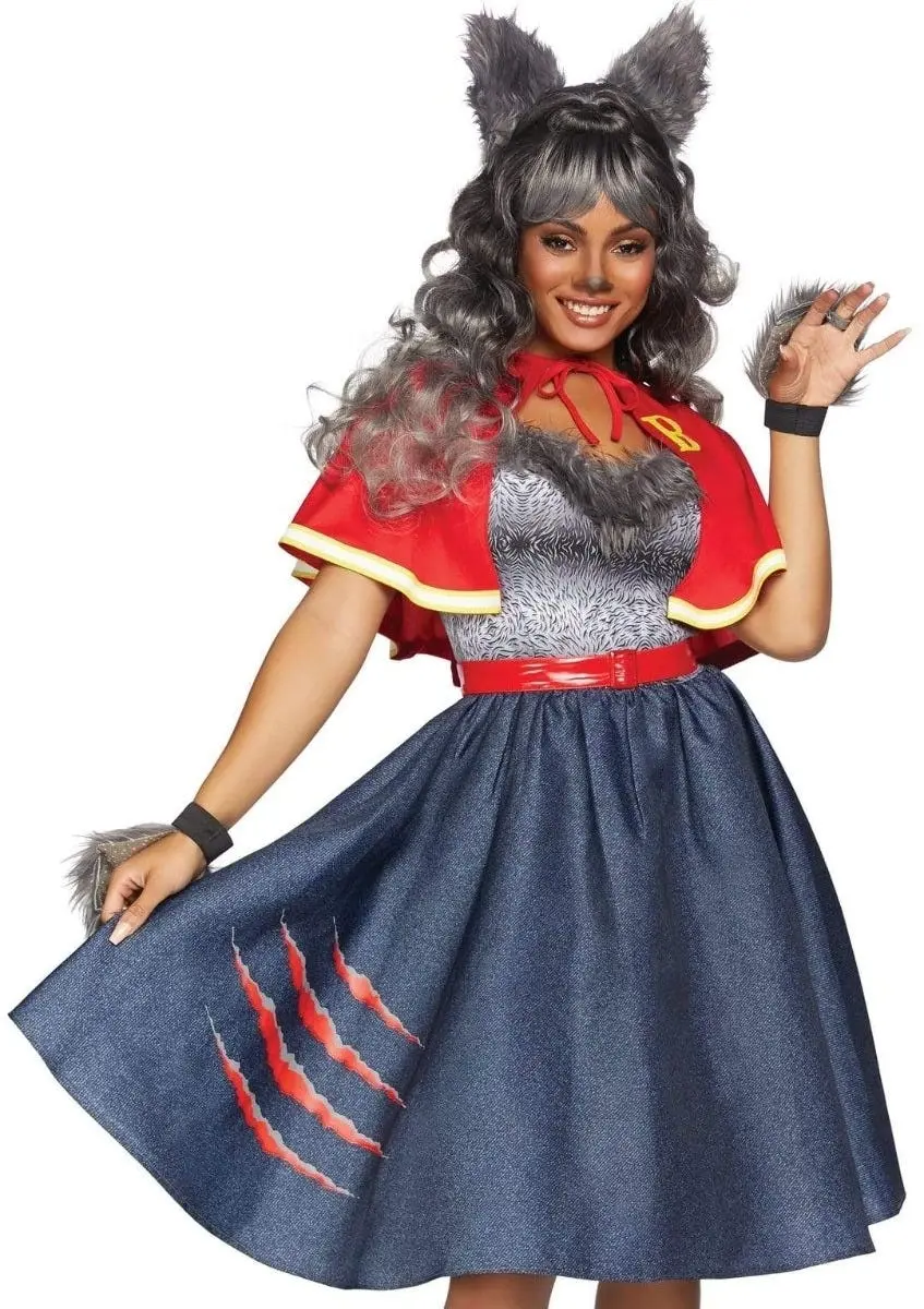 Womens Teens Wolf Dress Costume