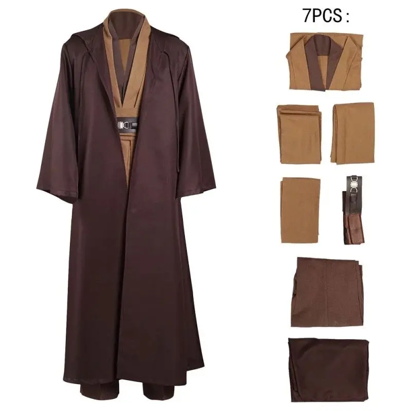 Brown Master Warrior Cloak Suit Costume