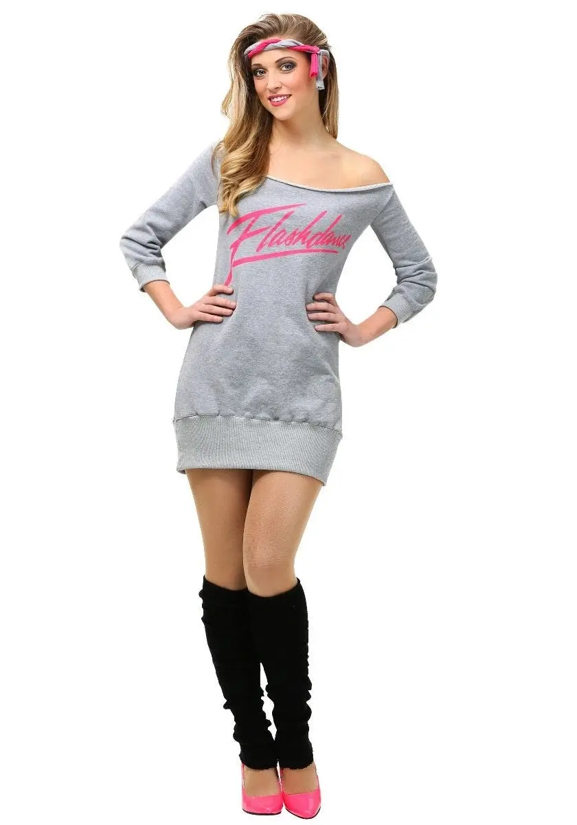 80s Sweatshirt Dance Dress Womens Costume