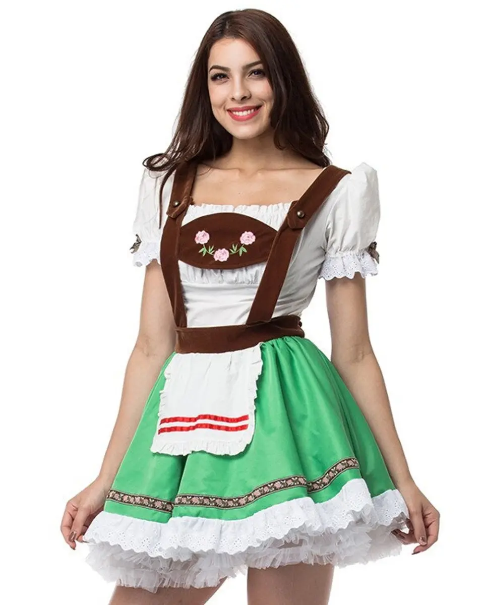 Oktoberfest Green Beer Girl Womens Costume