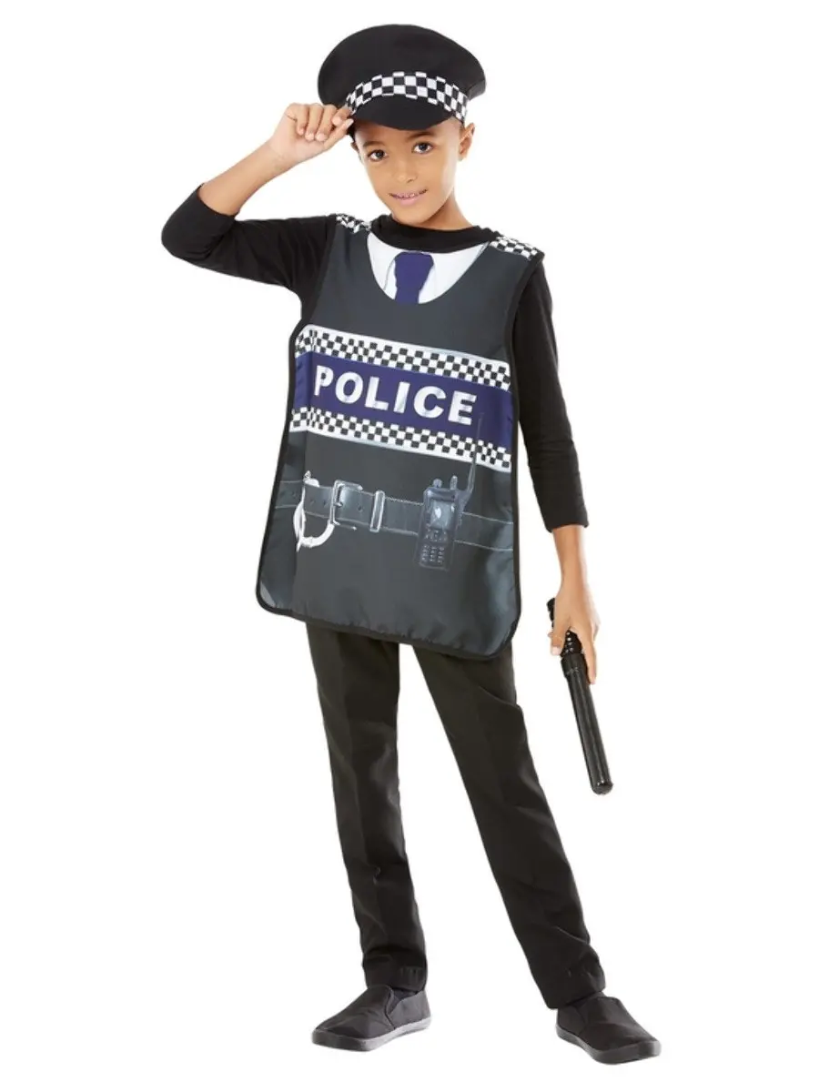 Policeman Tabard Boys Costume Kit