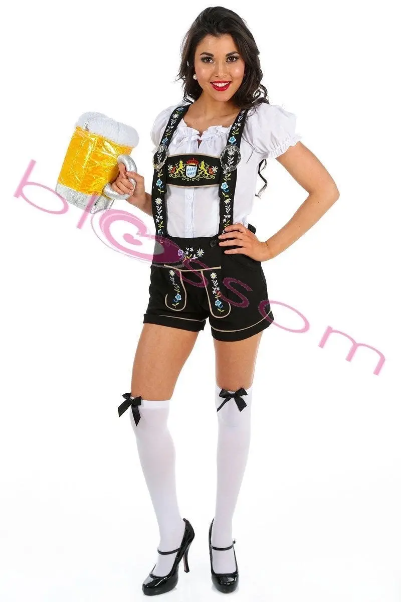 Flirty Lederhosen Beer Oktoberfest Womens Costume