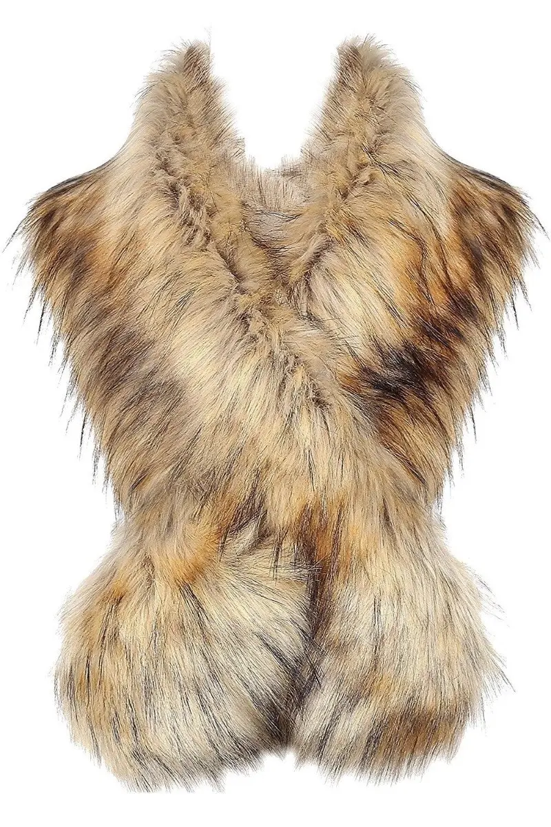 1920's Flapper Faux Fur Shawl