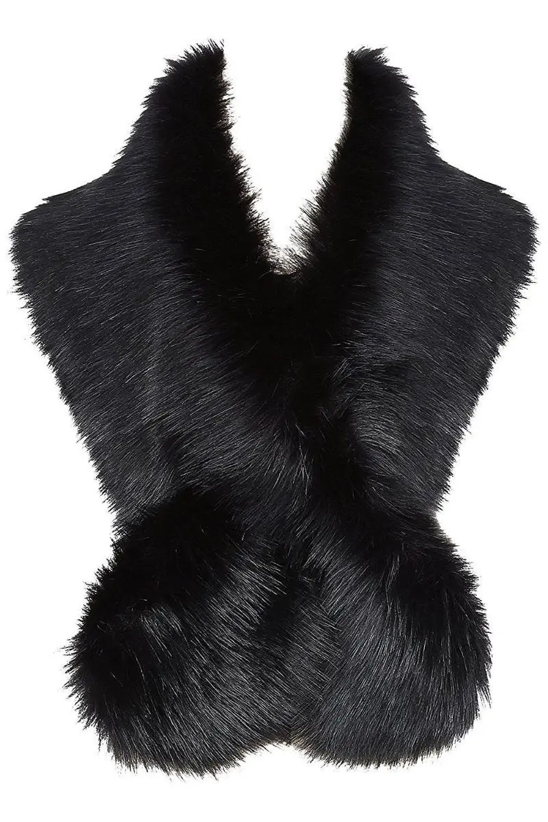 1920's Flapper Faux Fur Shawl