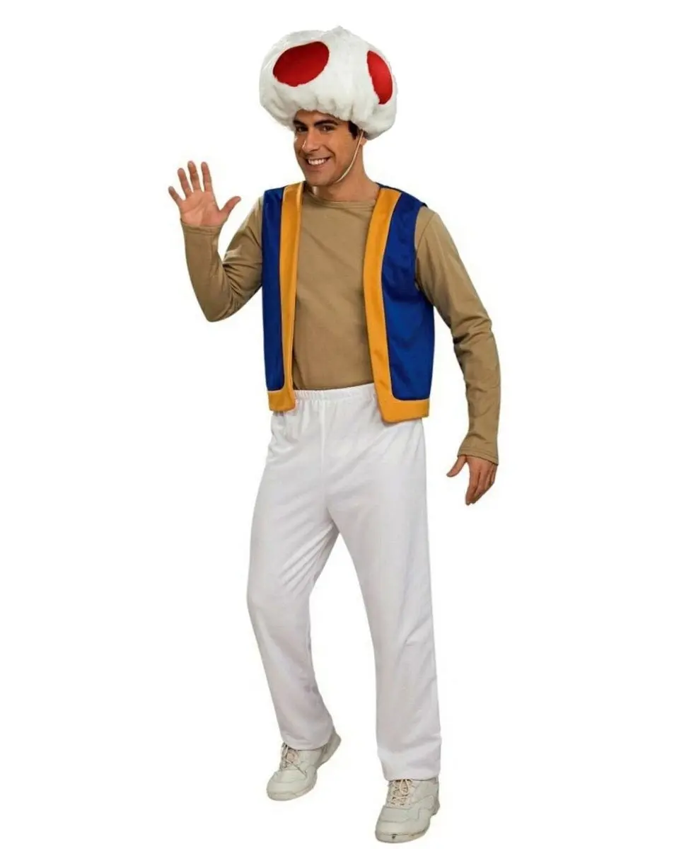 Full Set Toad Mushroom Mens Costume