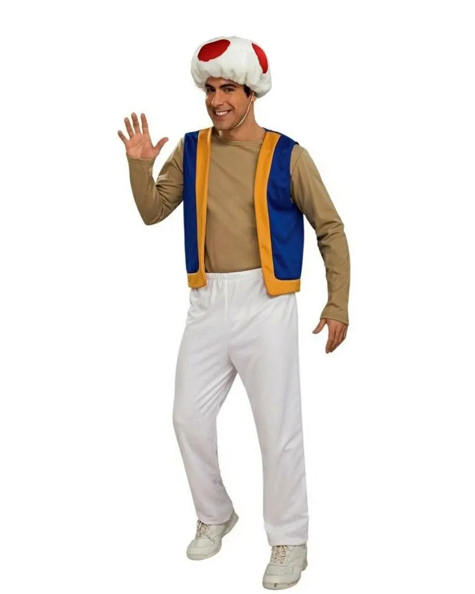 Full Set Toad Mushroom Mens Costume