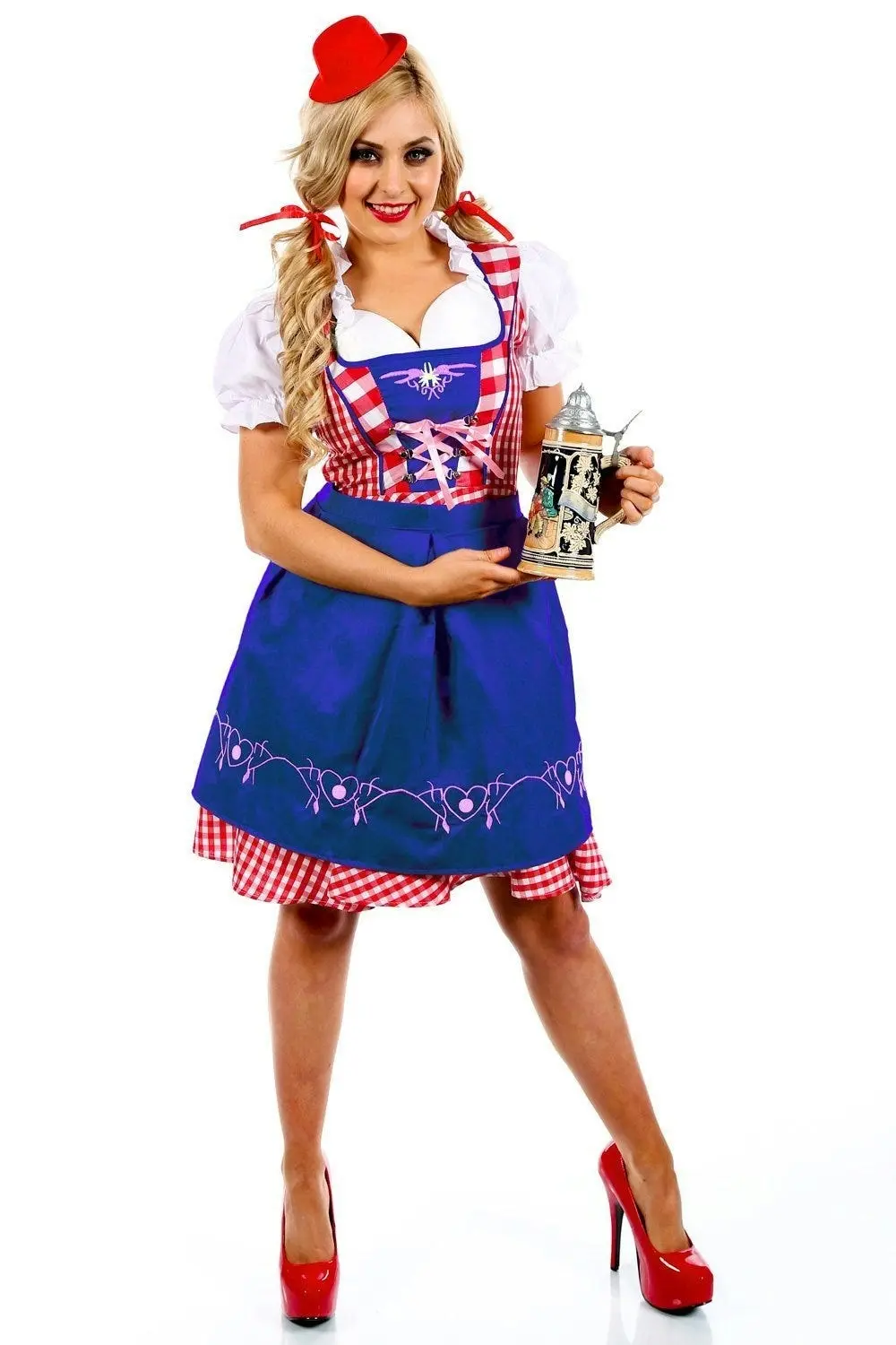 Deluxe Blue Classic Bavarian Womens Oktoberfest Costume