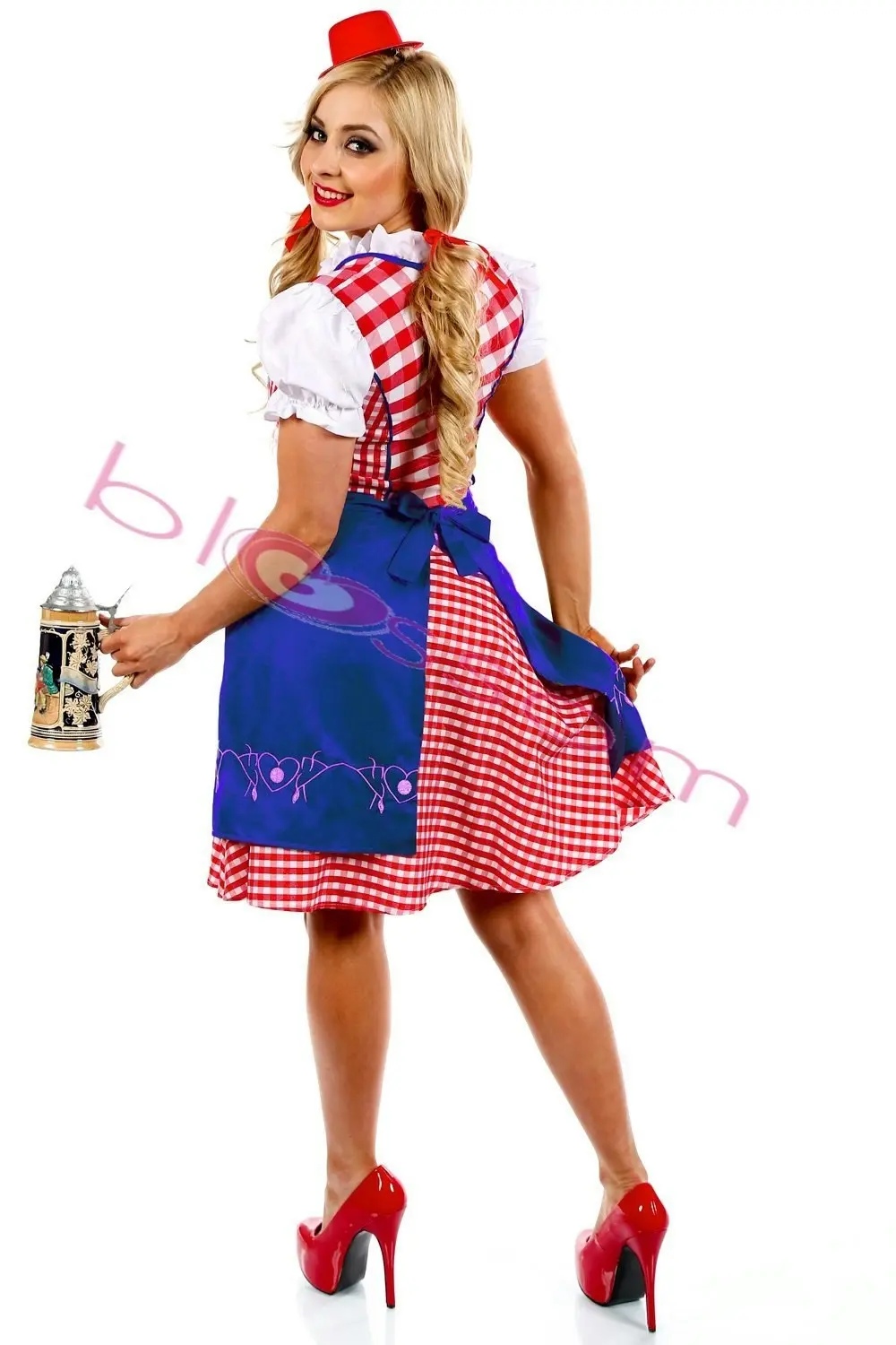 Deluxe Blue Classic Bavarian Womens Oktoberfest Costume