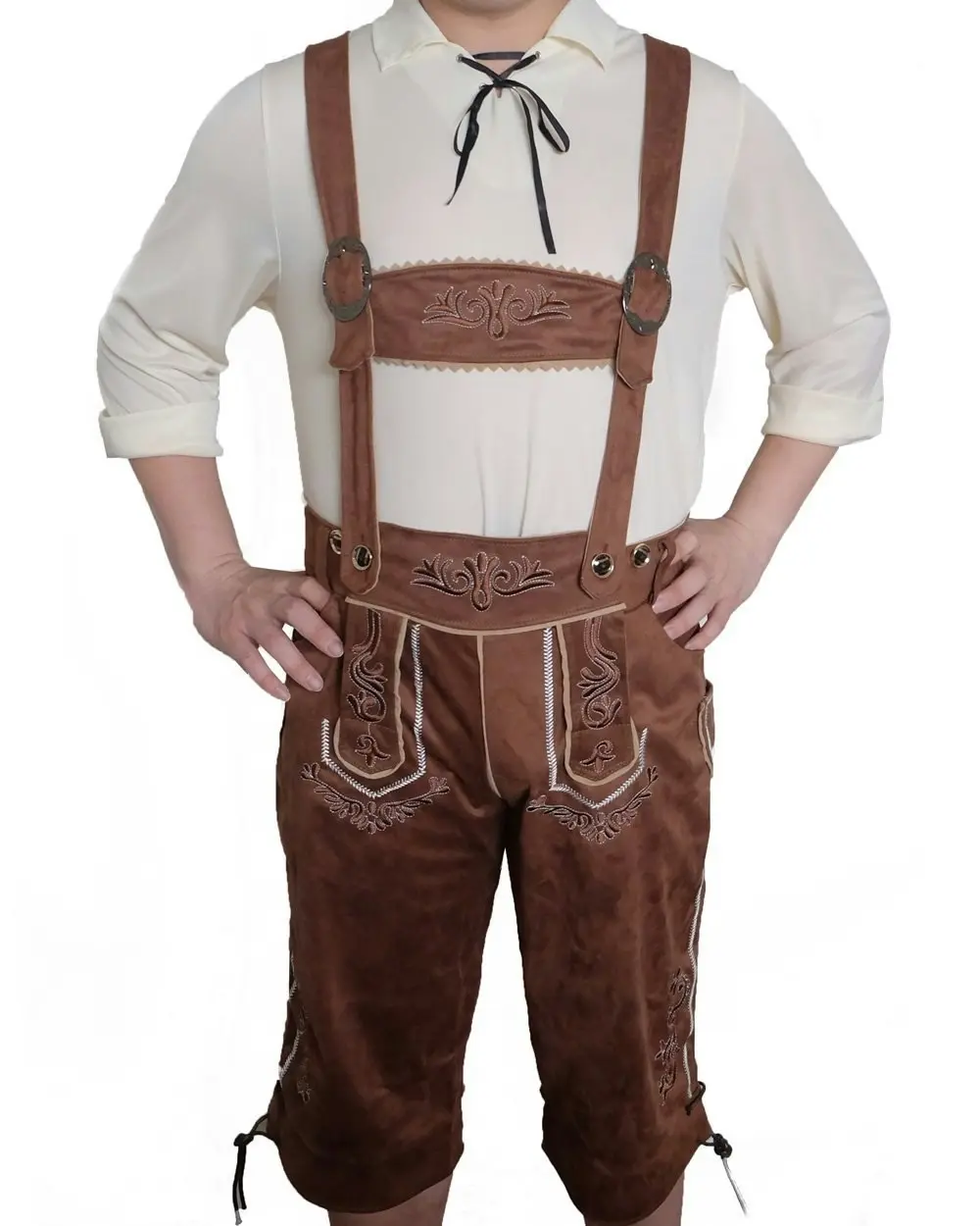 Brown Suede Lederhosen Oktoberfest Mens Costume