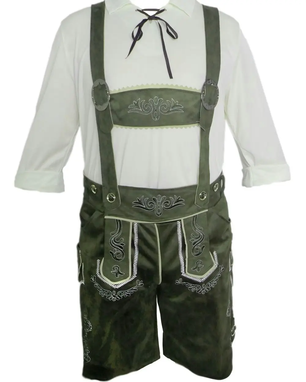 Green Suede Lederhosen Oktoberfest Mens Costume