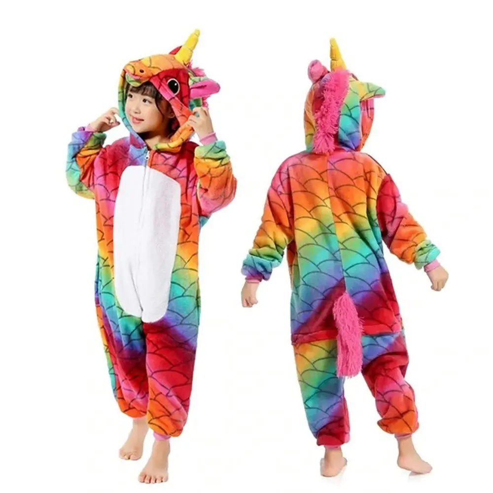 Child Unicorn Rainbow Kigurumi Onesie