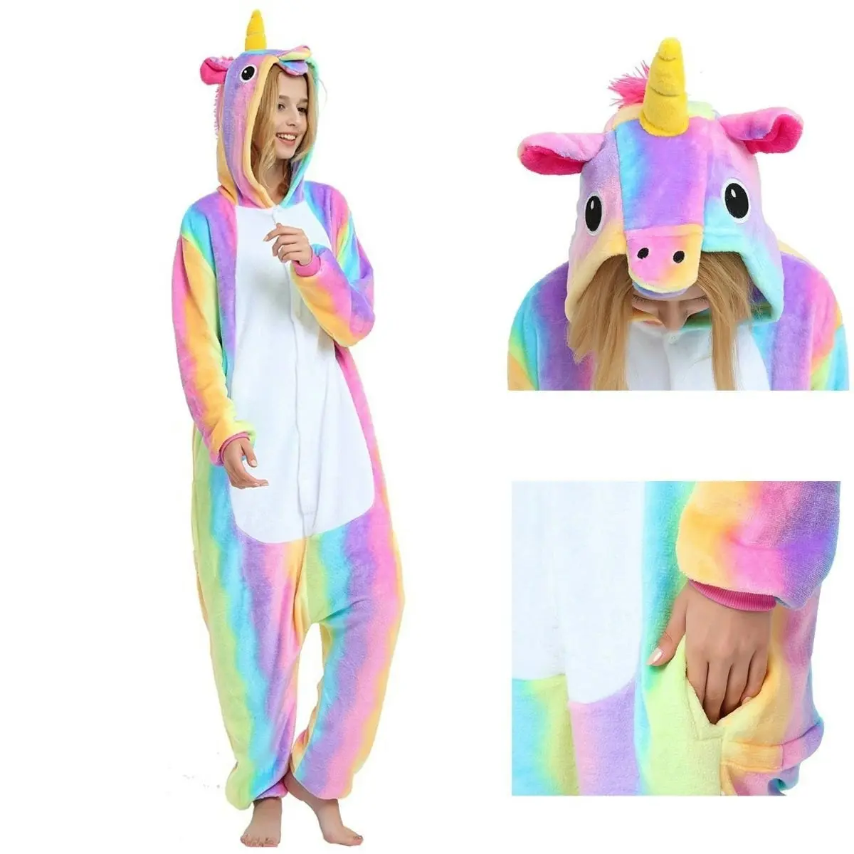 Adult Unicorn Rainbow Kigurumi Onesie