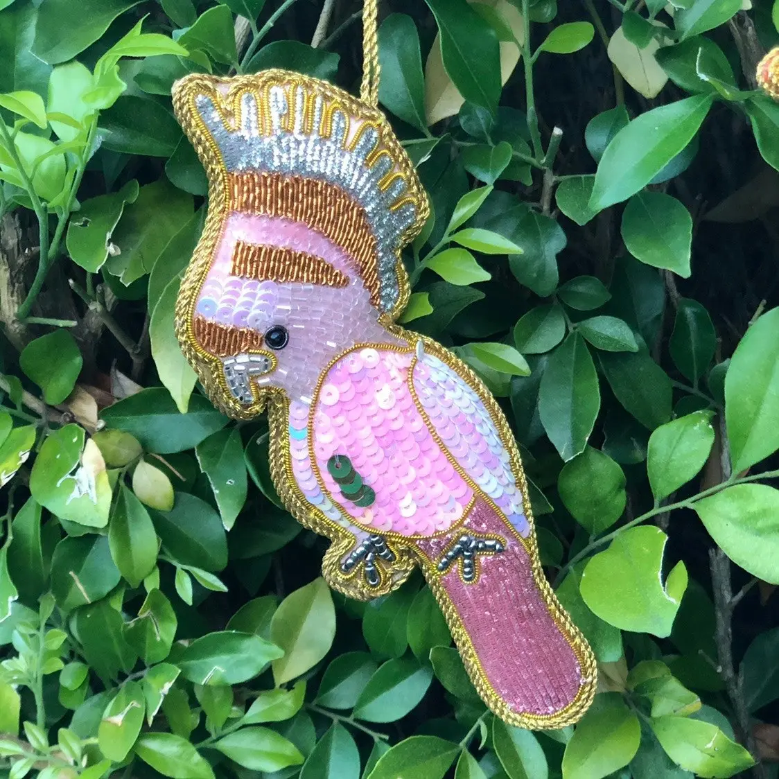 Belle Galah Sequin Hanging Decoration