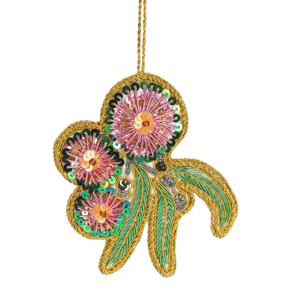 Belle Gumnut Flower Sequin Hanging Tree Decoration