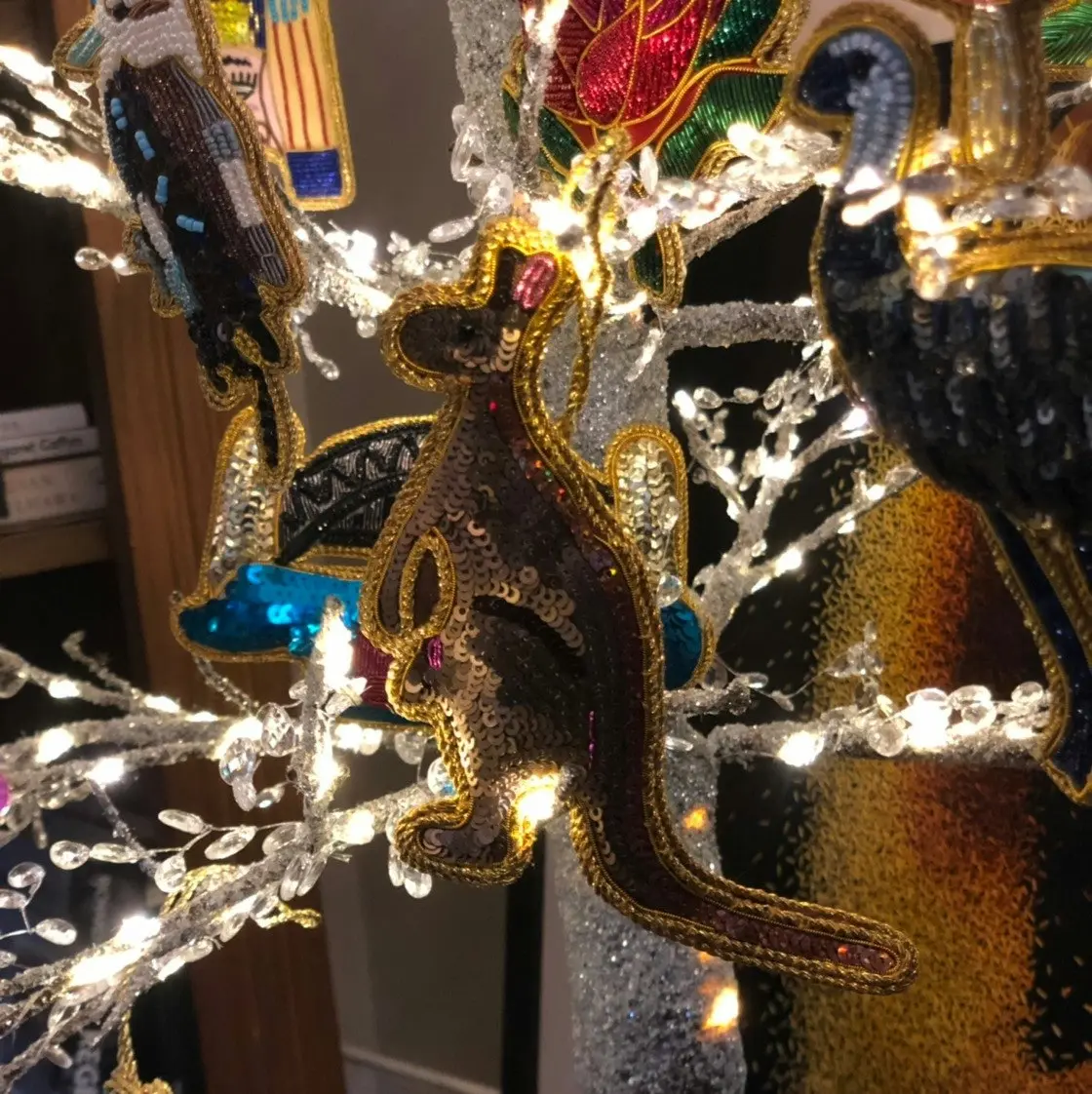 Belle Kangaroo Sequin Hanging Decoration