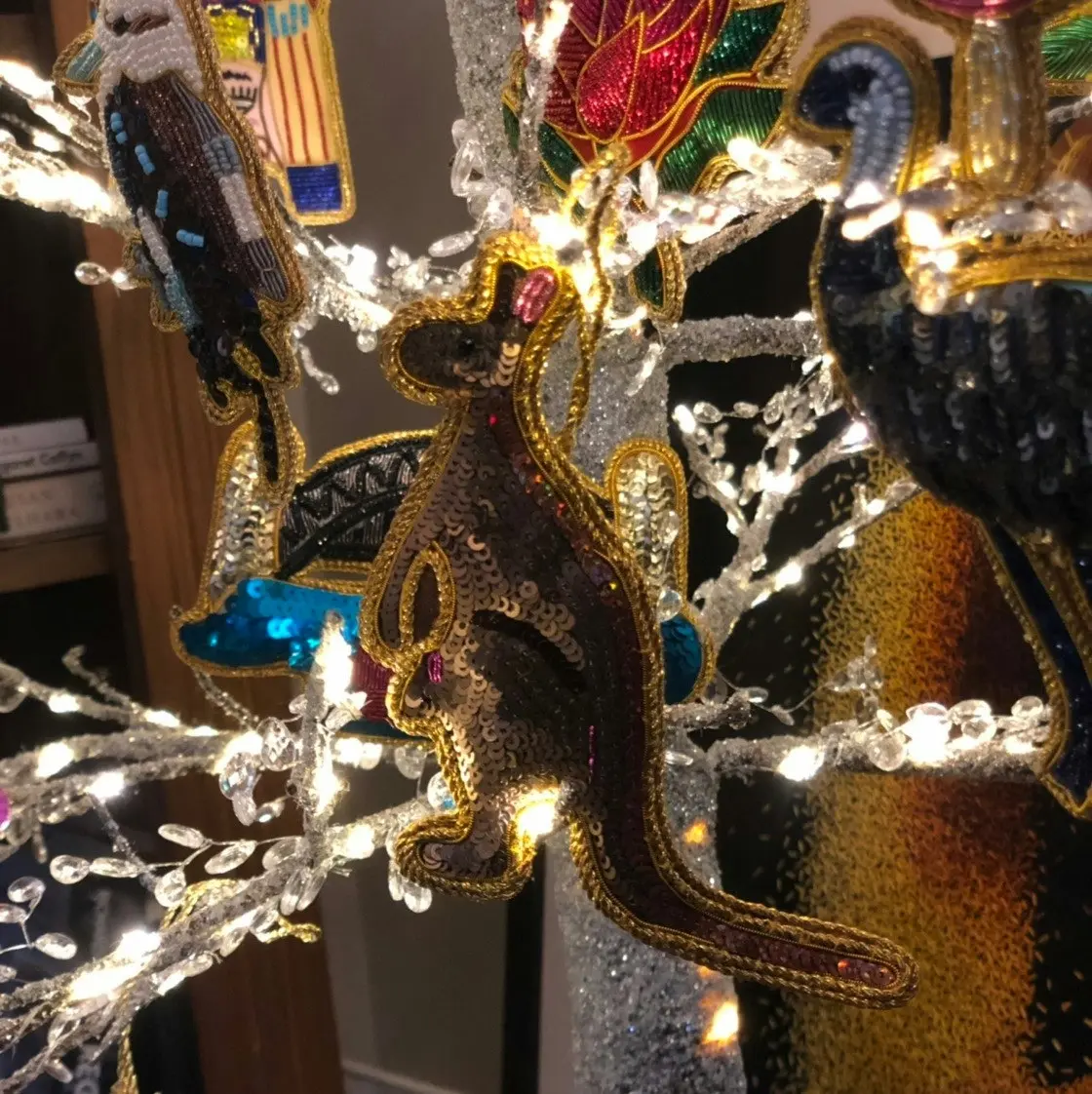 Belle Kangaroo Sequin Hanging Decoration