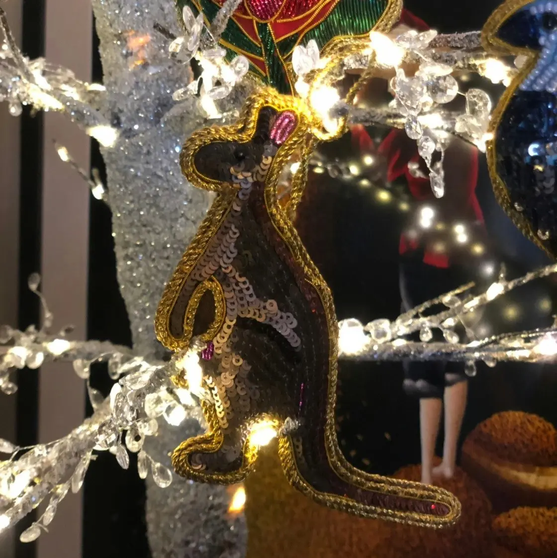 Belle Kangaroo Sequin Hanging Decoration