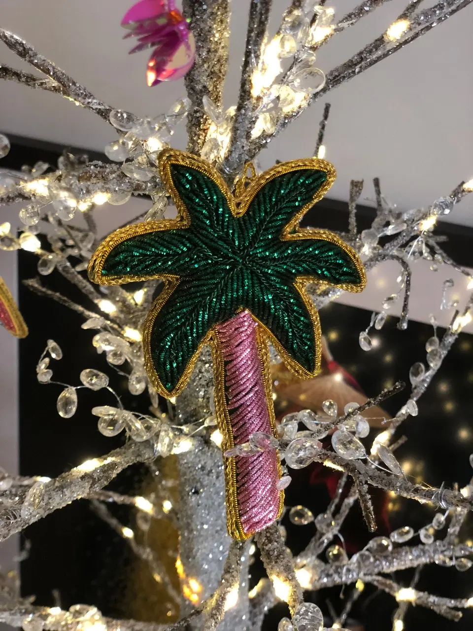 Belle Palm Tree Sequin Hanging Decoration