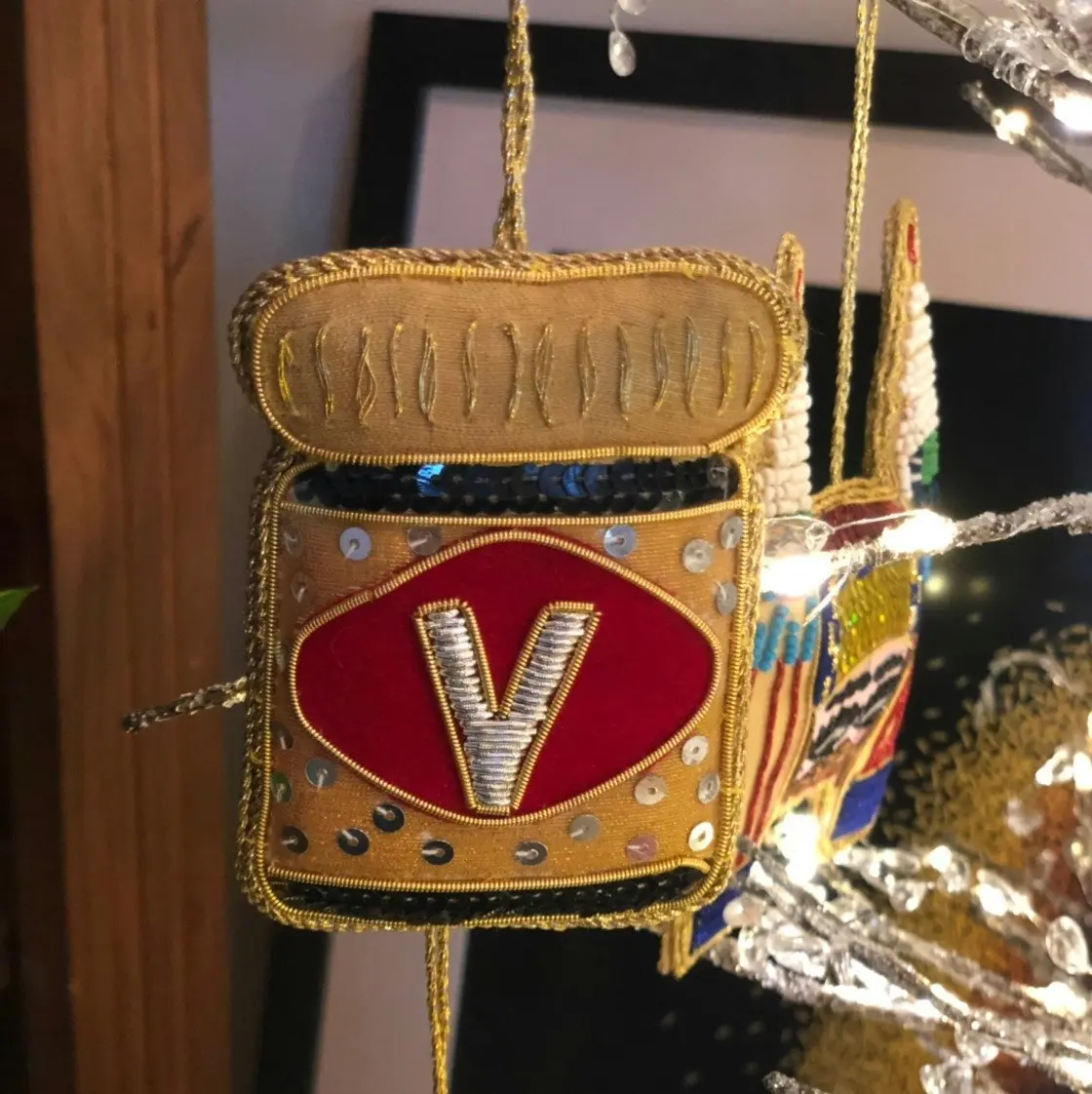 Belle Vegemite Sequin Hanging Decoration