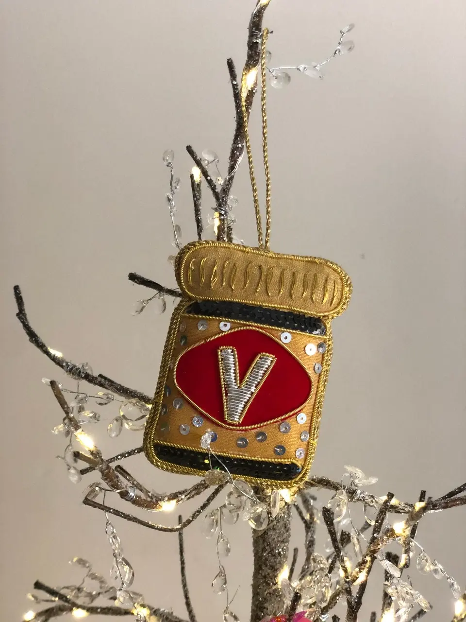 Belle Vegemite Sequin Hanging Decoration