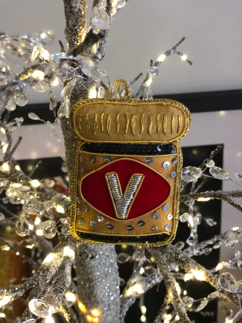 Belle Vegemite Sequin Hanging Decoration