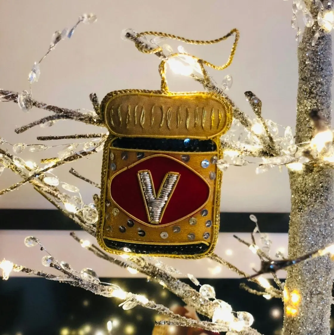 Belle Vegemite Sequin Hanging Decoration