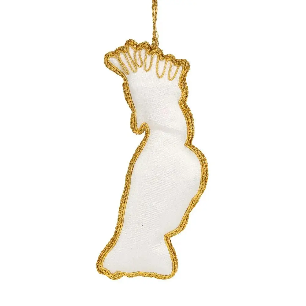 Belle Sulphur Crested Cockatoo Sequin Hanging Decoration