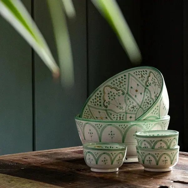 Zohi Interiors Rabat Safi Bowl - Small in Mint