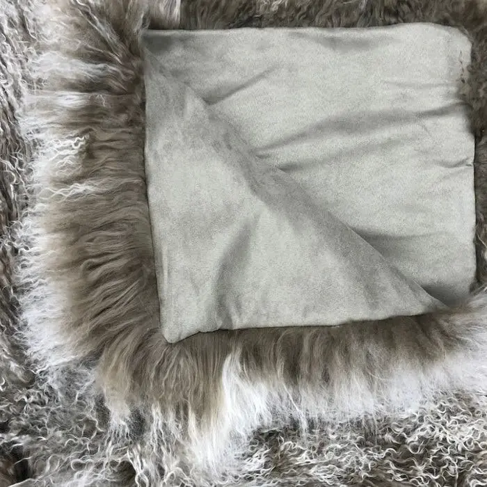 NSW Leather Weighted Mongolian Sheepskin Blanket in Khaki