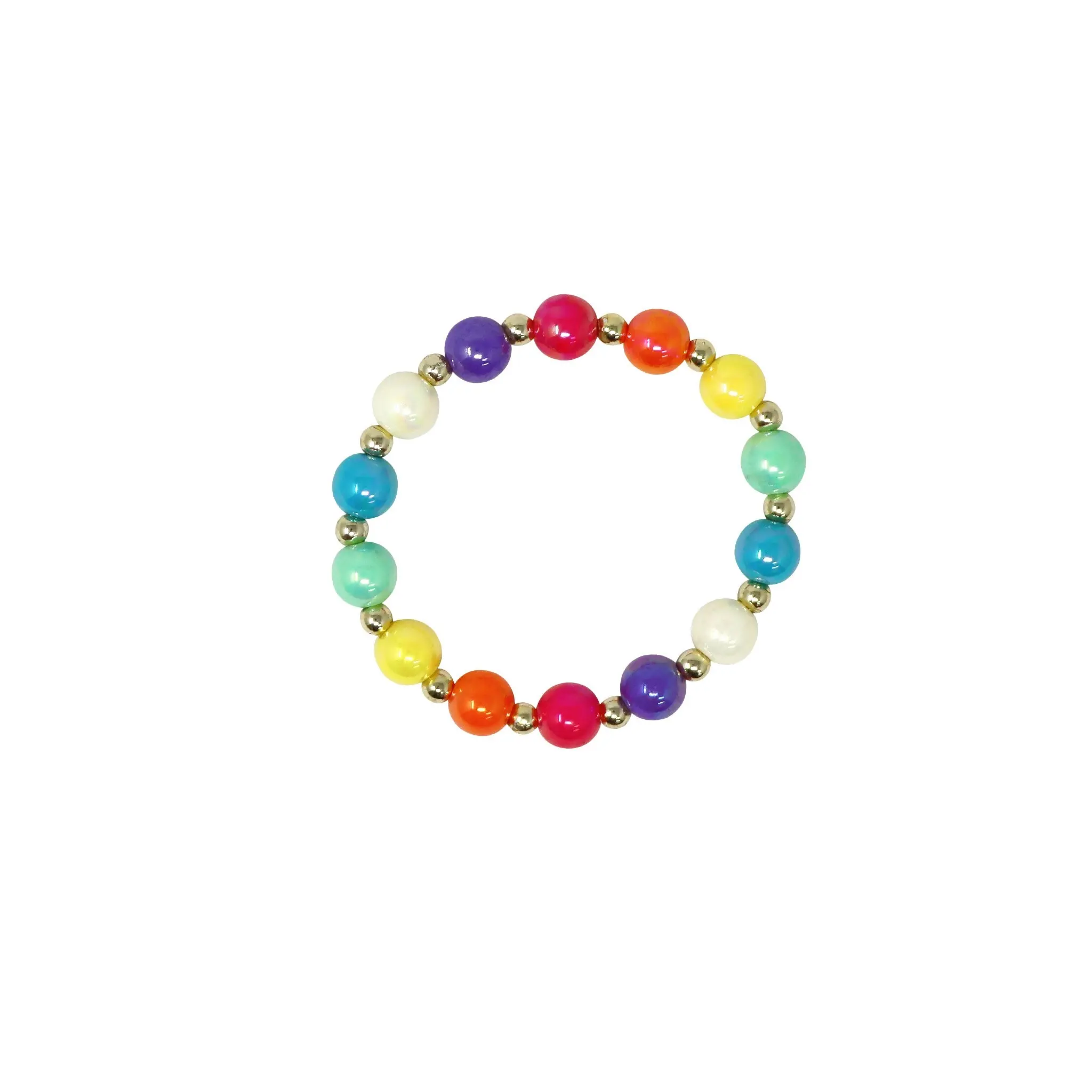 Rainbow Smiley Face And Fruit Necklace and Bracelet Set