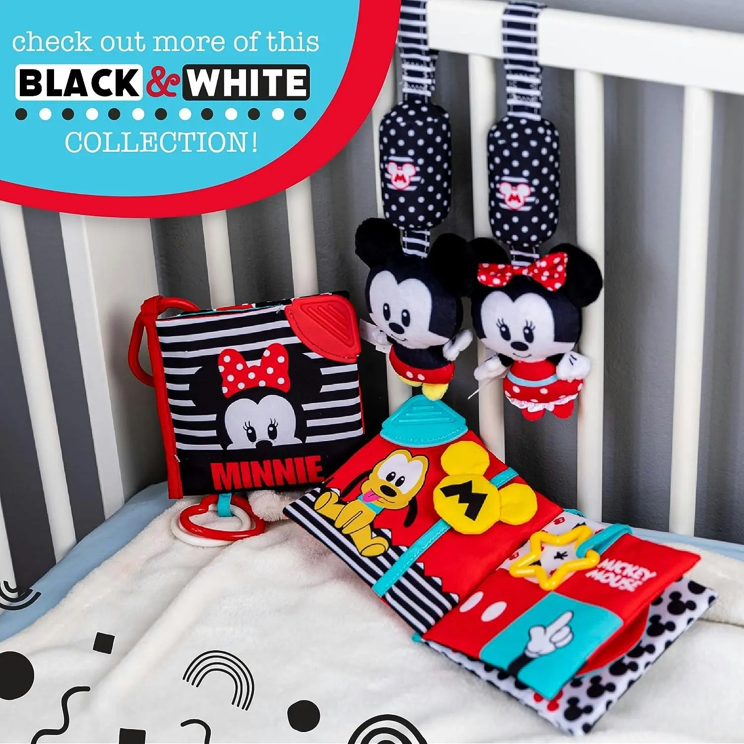 Disney Baby Minnie Mouse Soft Book (Black, Red, White)