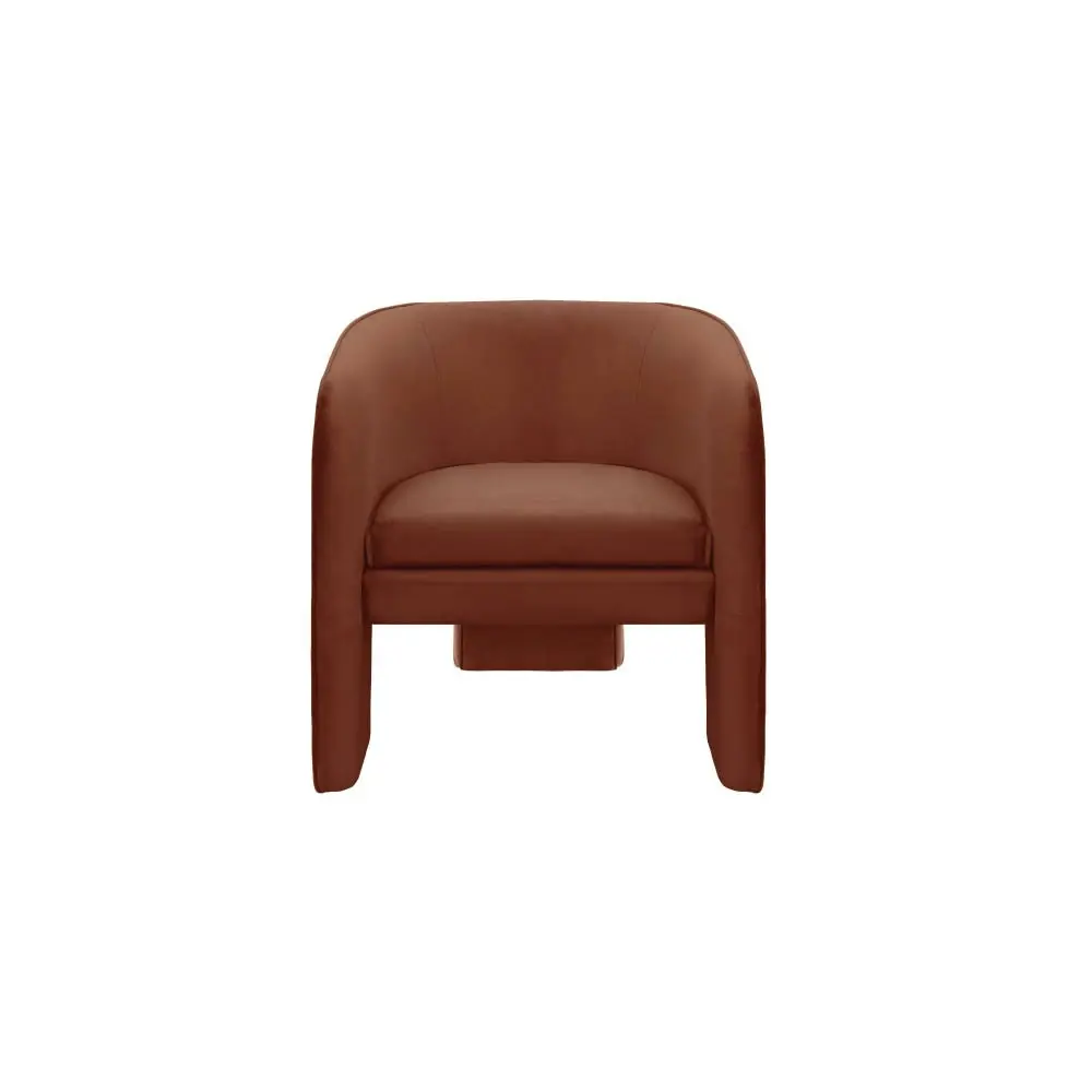 Raimon Furniture Serena Modern Velvet Fabric Occasional Lounge Accent Chair - Rust