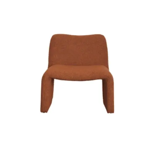 Raimon Furniture Nicolo Boucle Fabric Relaxing Occasional Accent Chair - Terracotta