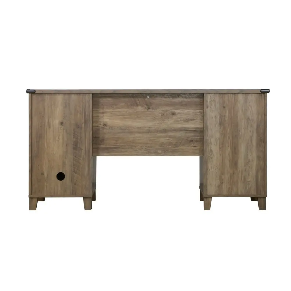 Maestro Furniture Cairo Executive Straight Corner Computer Study Home Office Desk  - Rustic Oak