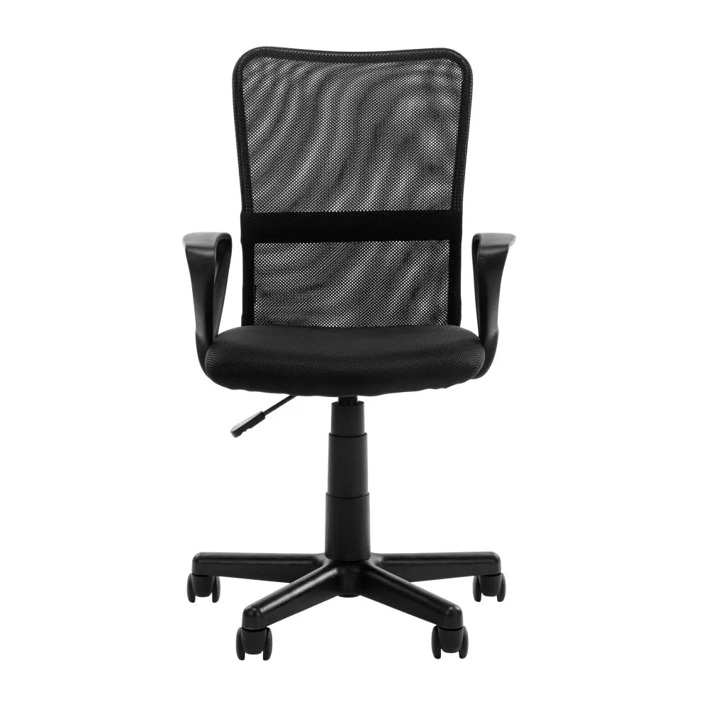 Design Square Hudson Modern Mesh Computer Task Desk Office Chair Arms Rest Black