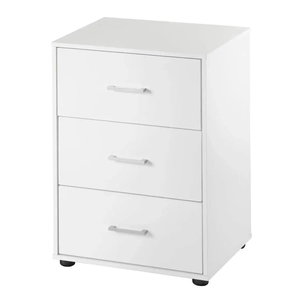 Lovisa 3-Drawer Cabinet Pedestal Office Storage Cabinet - White