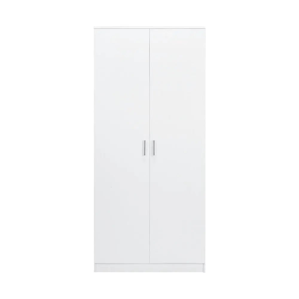 Design Square Monica 5-Tier Multi-Purpose Cupboard Tall Storage Cabinet 2-Doors White