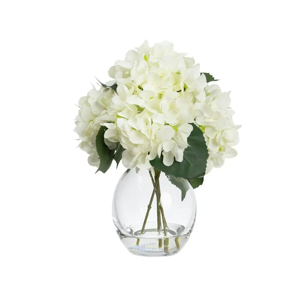 Glamorous Fusion White Hydrangea 28cm Artificial Faux Plant Flower Decorative Mixed Arrangement