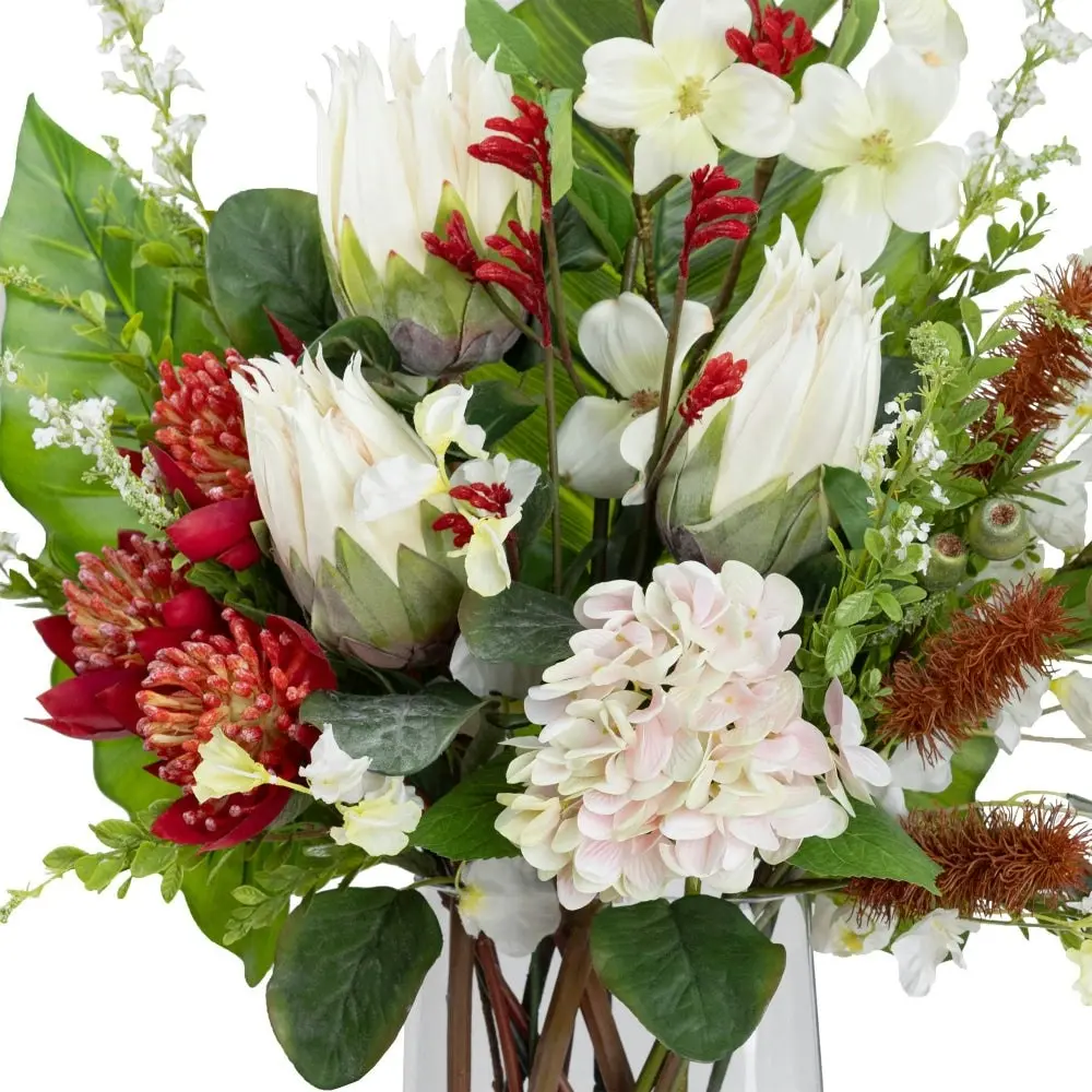 Glamorous Fusion Waratah Flatback 90cm Artificial Faux Plant Flower Decorative Mixed Arrangement