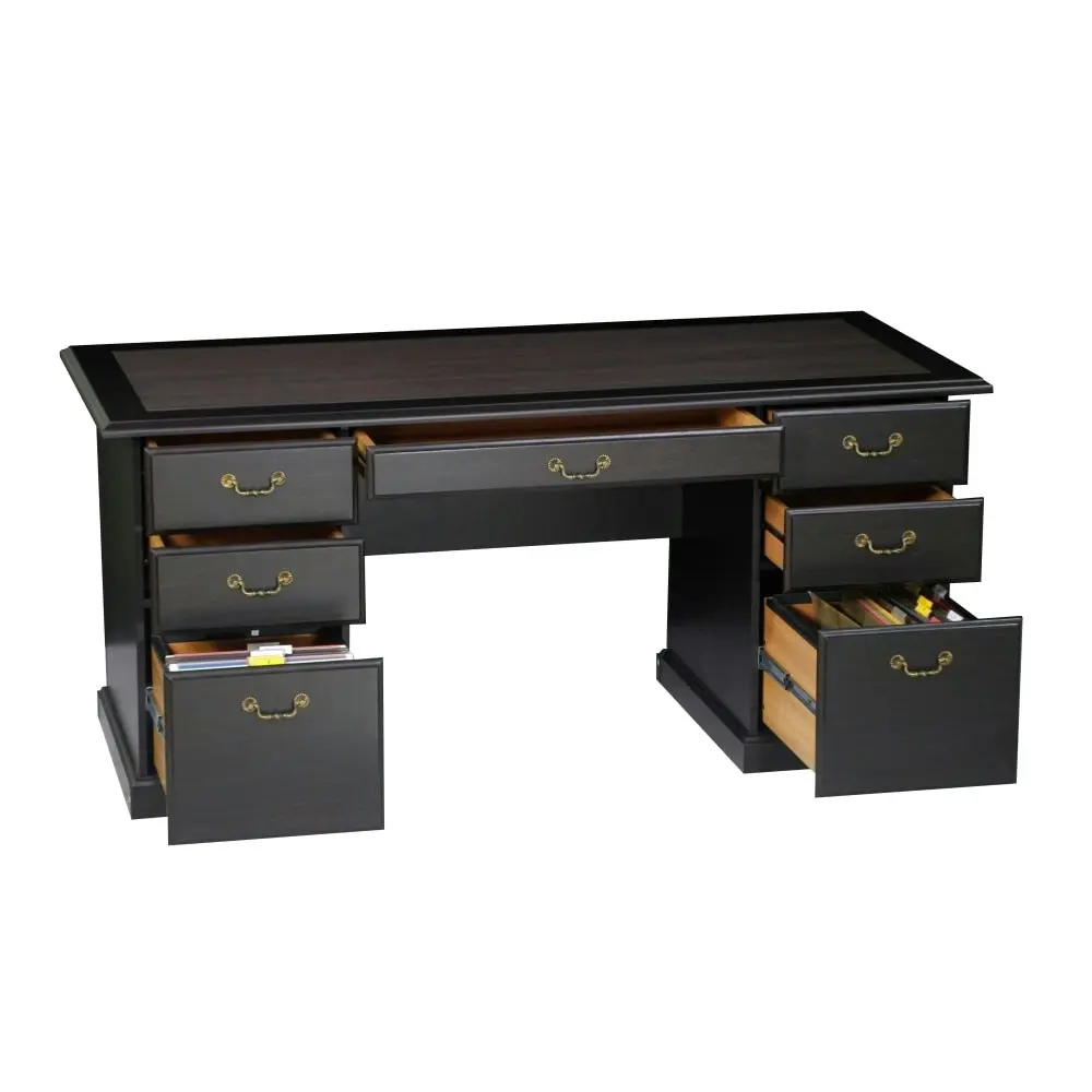 Maestro Furniture Norwich Executive Manager Study Computer Office Desk 160cm - Black Oak