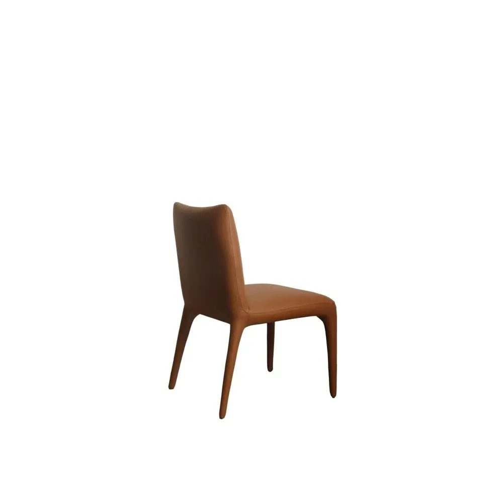 Raimon Furniture Set Of 2 Ludo Modern Eco Leather Kitchen Dining Chair - Tan