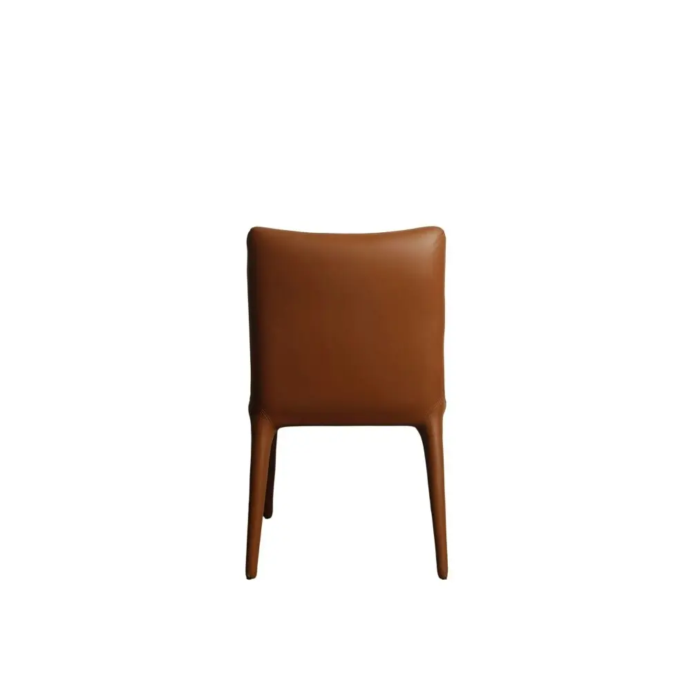 Raimon Furniture Set Of 2 Ludo Modern Eco Leather Kitchen Dining Chair - Tan