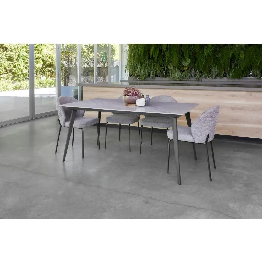 Raimon Furniture Halston Rectangular Modern Ceramic Kitchen Dining Table 160cm - Rebecca Grey