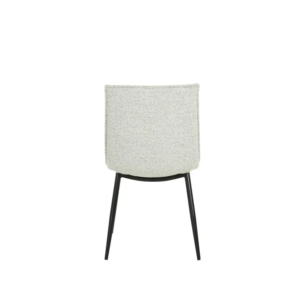 Raimon Furniture Set Of 2 Kairis Boucle Fabric Kitchen Dining Chair Metal Legs - Natural