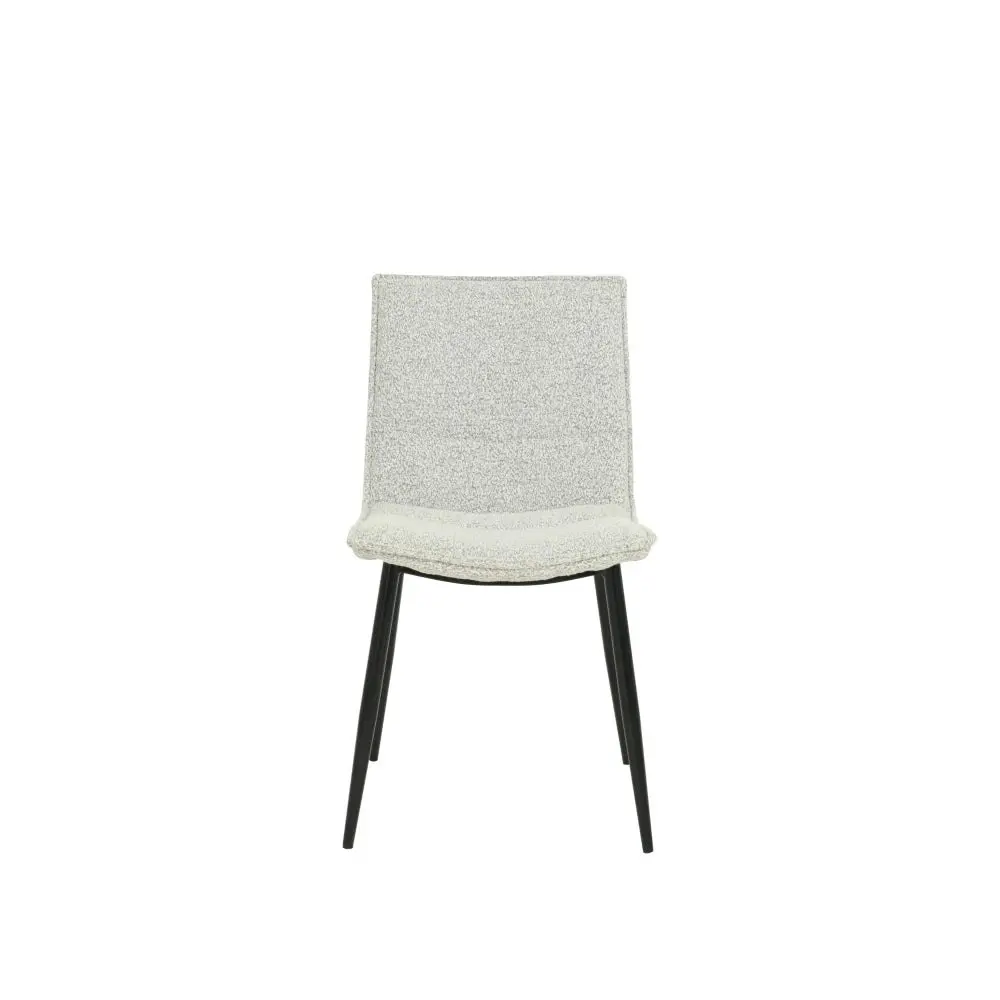 Raimon Furniture Set Of 2 Kairis Boucle Fabric Kitchen Dining Chair Metal Legs - Natural