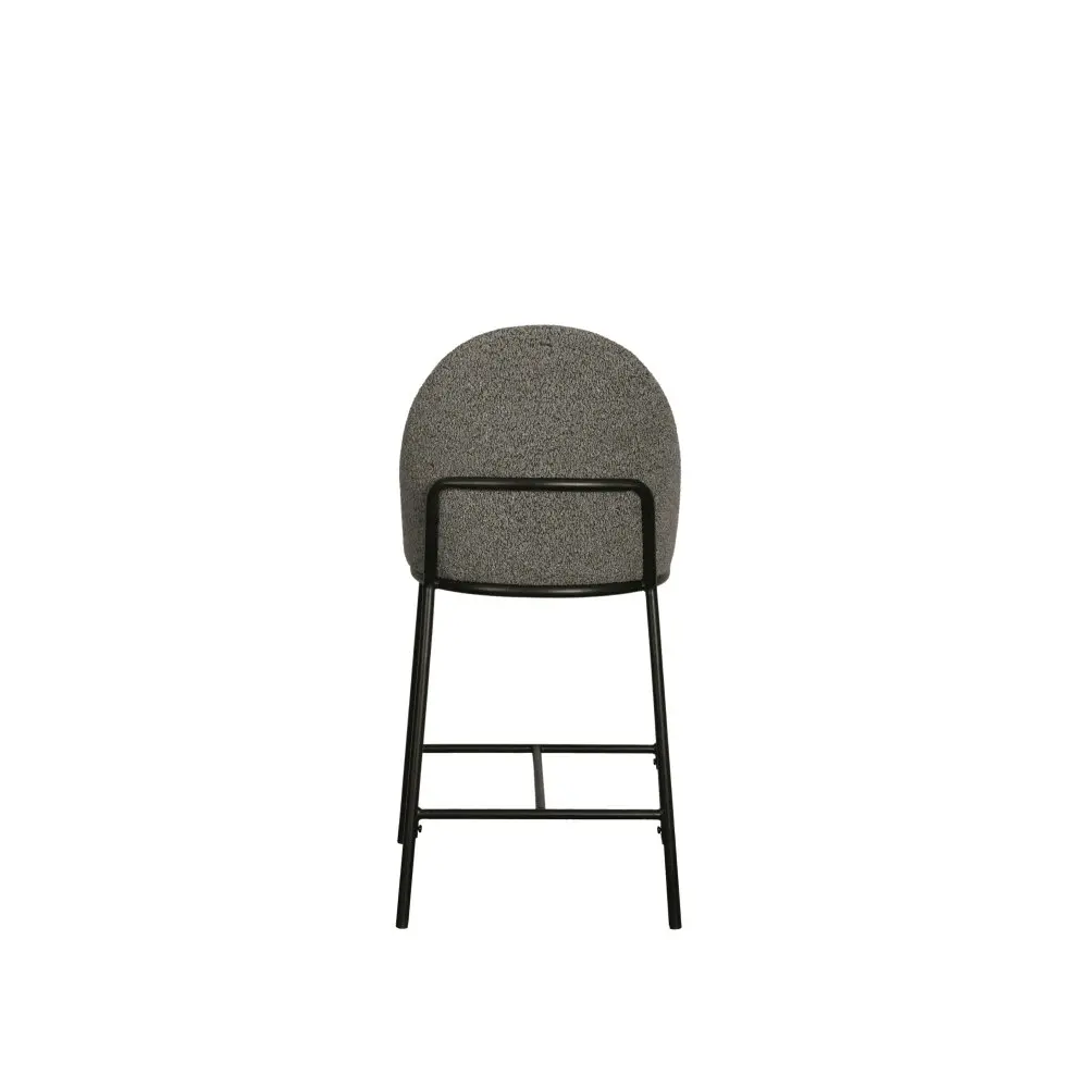 Raimon Furniture Set Of 2 Enea Modern Boucle Fabric Kitchen Counter Bar Stool 65cm - Slate