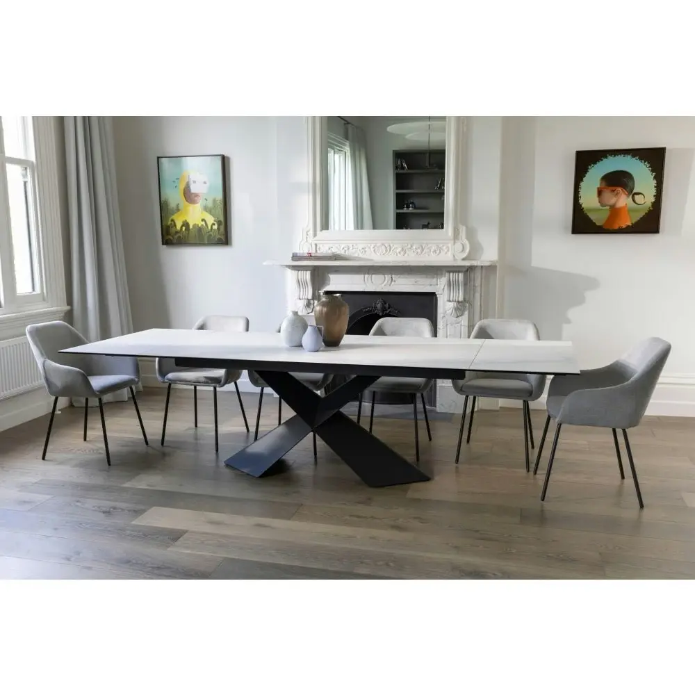 Raimon Furniture Martina Modern Extension Rectangular Kitchen Dining Table Ceramic 180-210cm - Vermont