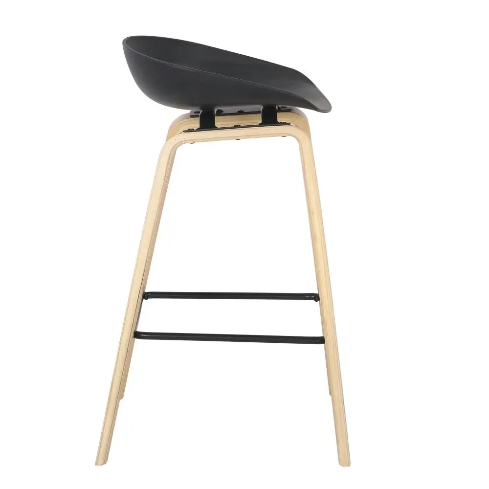 Calla Scandinavian Kitchen Counter Bar Stool 72cm - Black